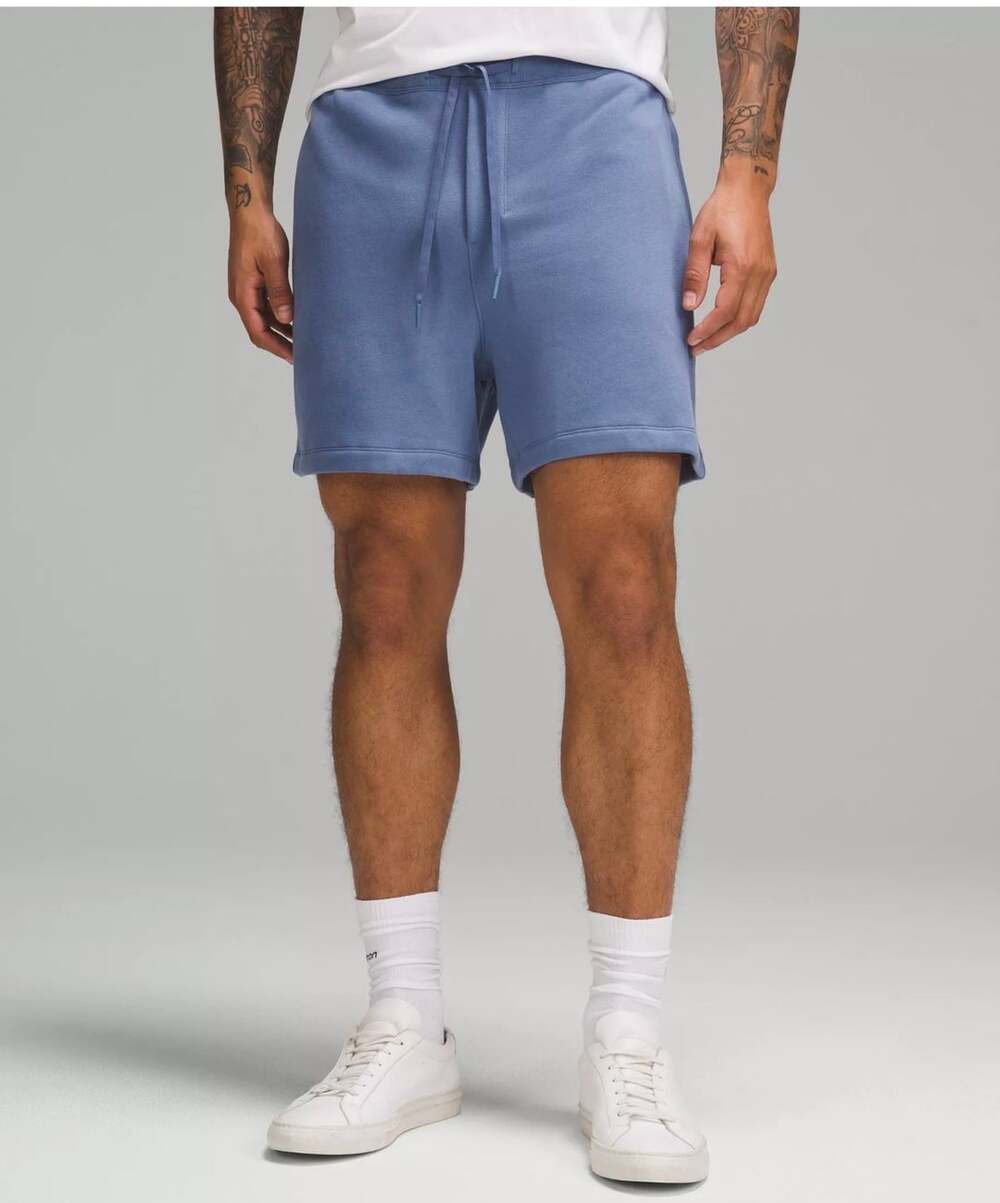 Lululemon Steady State Relaxed-Fit Fleece Short 5" Blue
